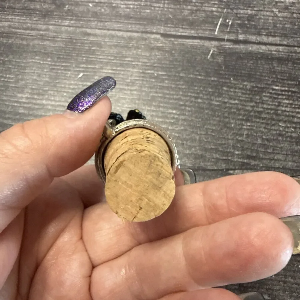 Pewter Palm Tree Wine Bottle Cork